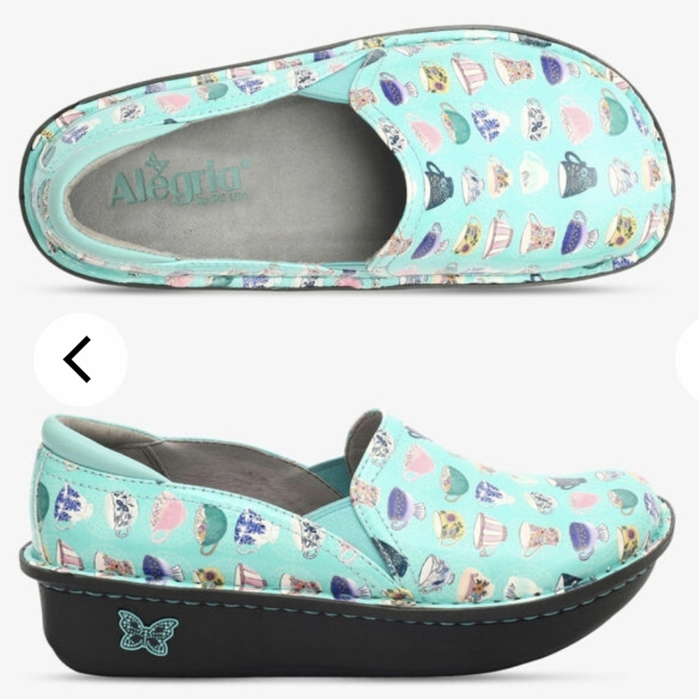 Alegria womens tea debra teacup aqua nursing slip on shoes size 42 (11.5/12) 5